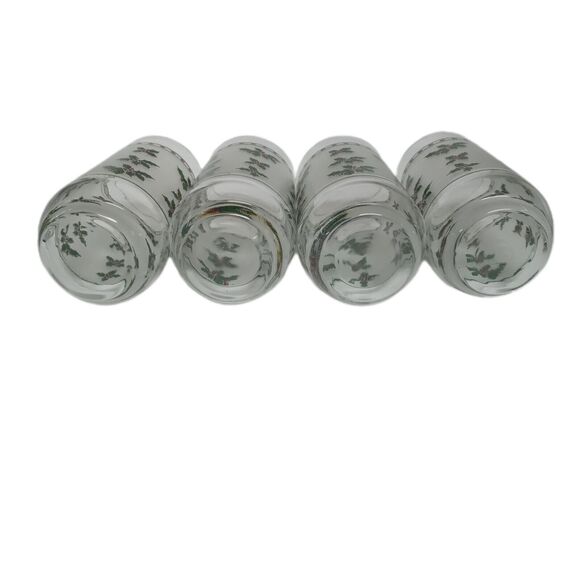 🎄🎅🏼Vintage Frosted Christmas Holly Glasses (Set of 4) Libbey - Picture 9 of 10